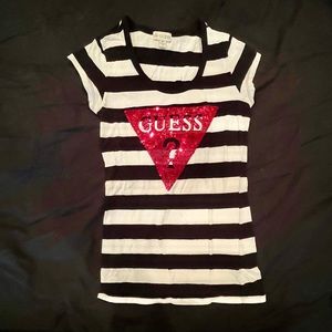 Guess Sequin Logo T-Shirt